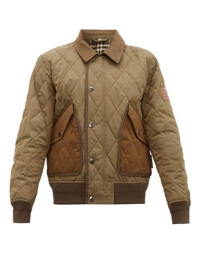 Burberry - Chilton Quilted Bomber Jacket - Mens - Khaki