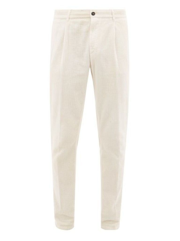 Altea - Verona Cotton-corduroy Trousers - Mens - Cream