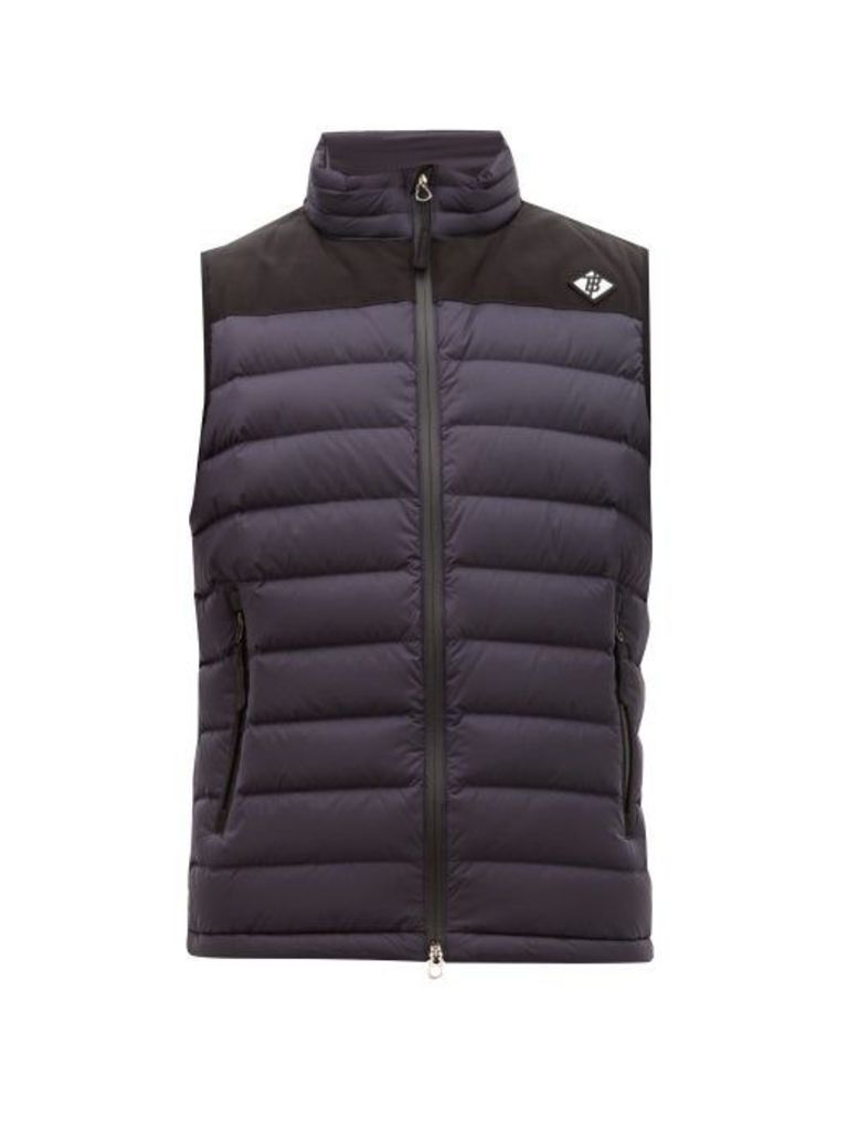 Burberry - Tb-logo Quilted-down Gilet - Mens - Navy