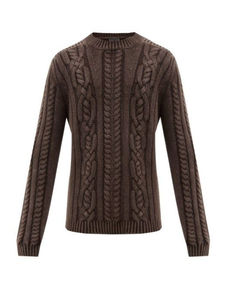 Iris Von Arnim - Owen Cable-knit Cashmere Sweater - Mens - Brown