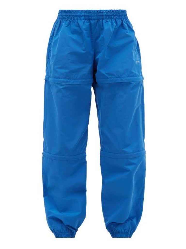Balenciaga - Zipped Technical Track Pants - Mens - Blue