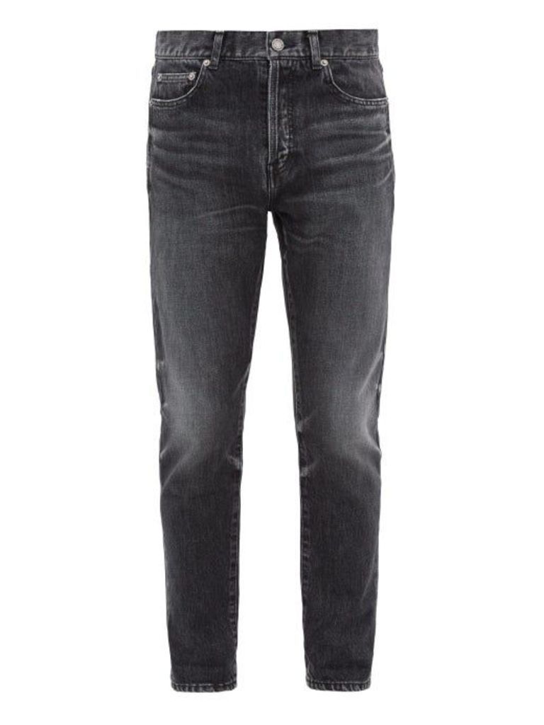 Saint Laurent - Faded Straight-leg Jeans - Mens - Black