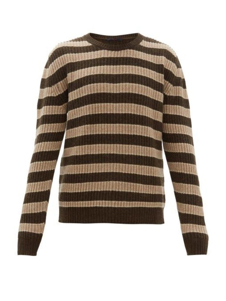 The Gigi - Jeremy Striped Wool-blend Sweater - Mens - Khaki Multi