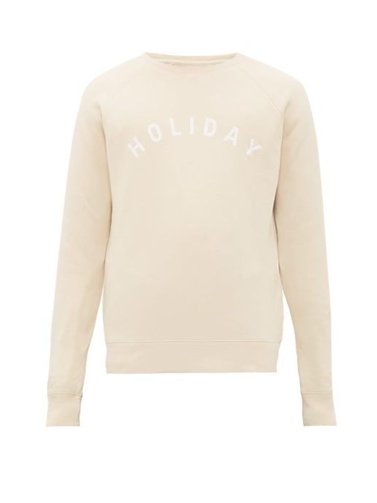 Holiday Boileau - Logo-print Cotton Sweatshirt - Mens - Cream