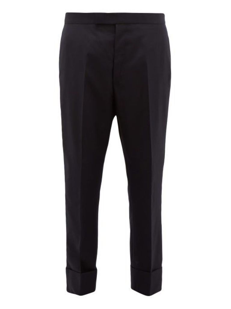 Thom Browne - Straight-leg Super 120s Wool-twill Trousers - Mens - Navy