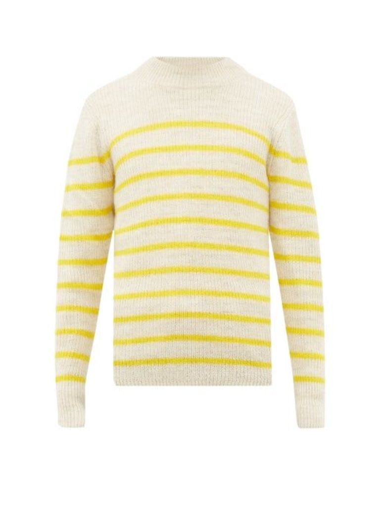 Isabel Marant - George Striped Alpaca-blend Sweater - Mens - Yellow Multi