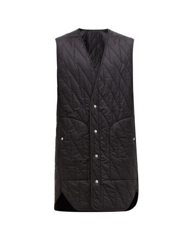Rick Owens - Long-line Quilted Shell Gilet - Mens - Black