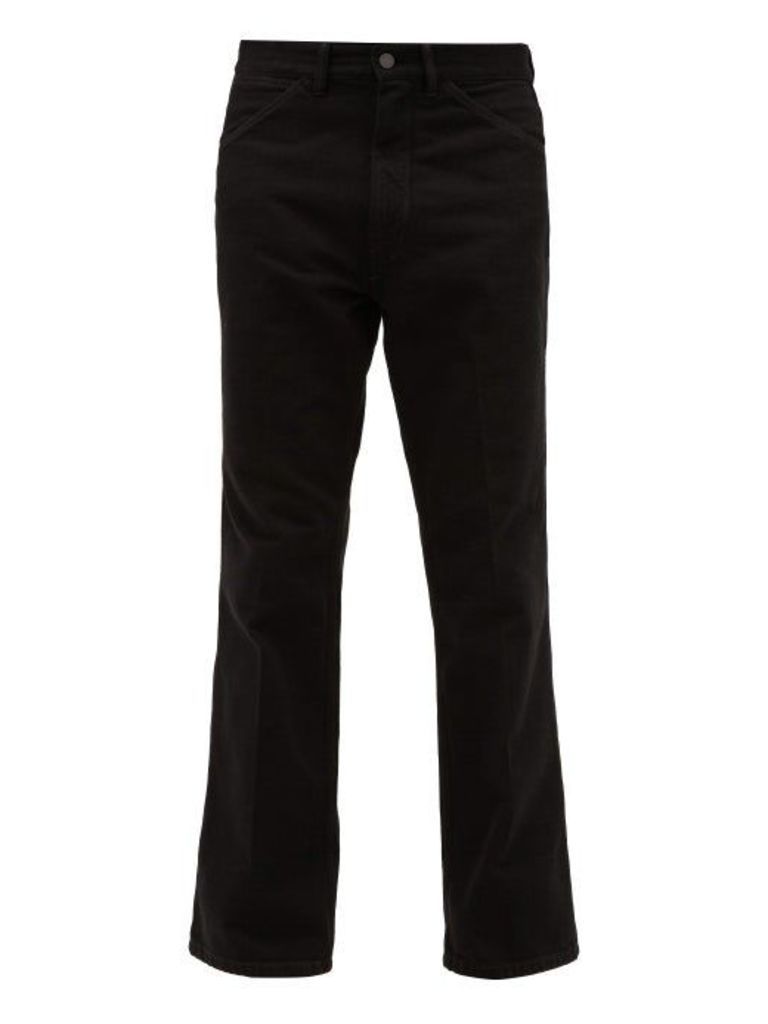 Lemaire - Pressed-front Straight-leg Jeans - Mens - Black