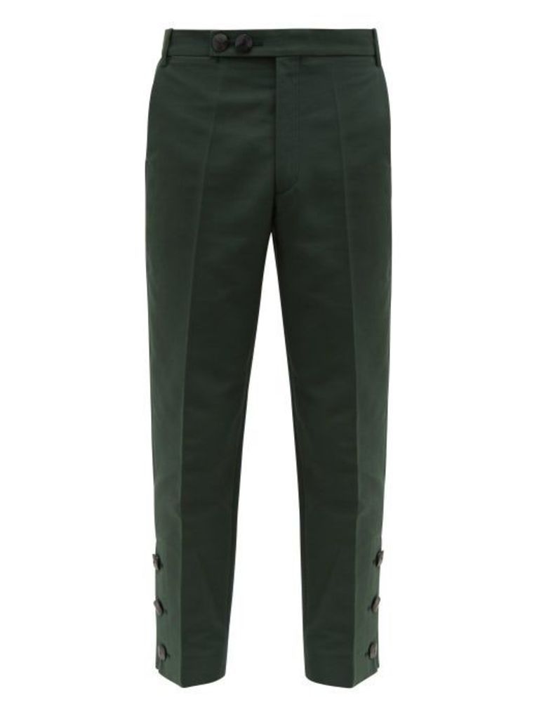 Namacheko - Bawanim Button-cuff Cotton-blend Trousers - Mens - Green