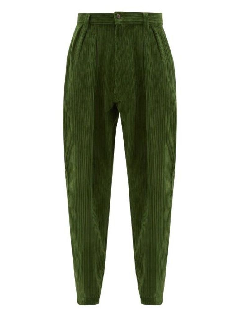 E. Tautz - Chore Cotton Corduroy Tapered Trousers - Mens - Green