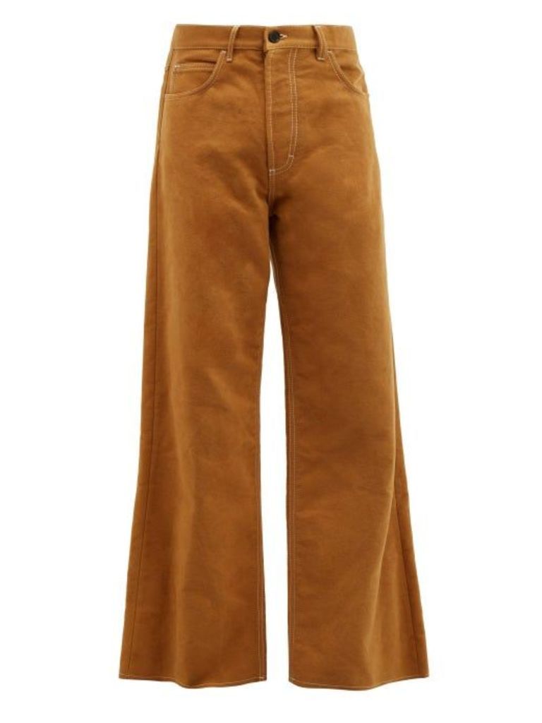 Marni - Brushed Cotton-twill Wide-leg Jeans - Mens - Beige