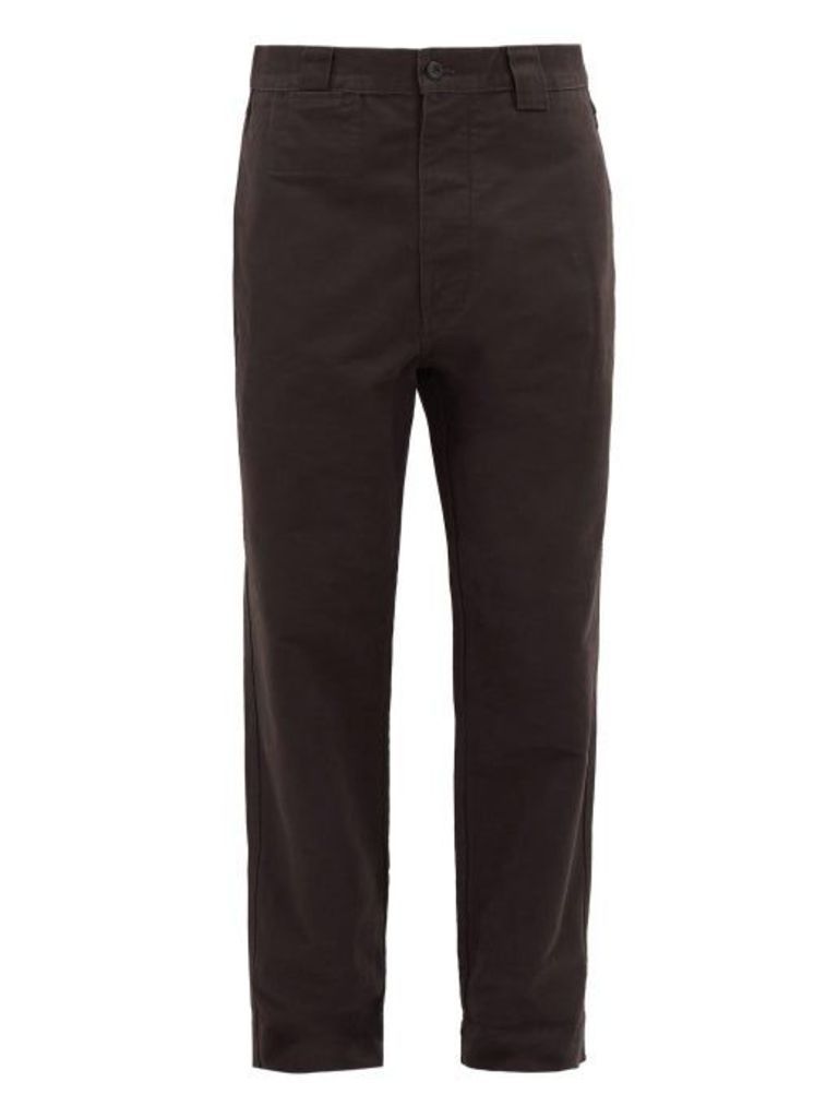 Mhl By Margaret Howell - High-rise Cotton Twill Trousers - Mens - Black