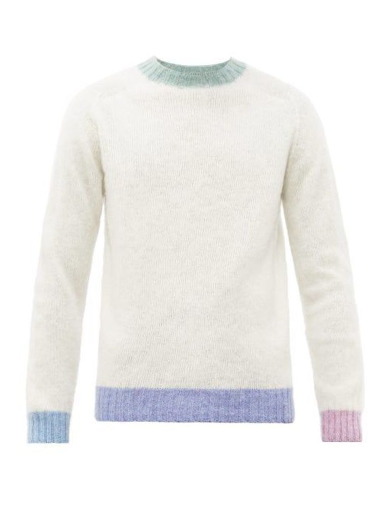 Howlin' - Contrast Trim Wool Sweater - Mens - White