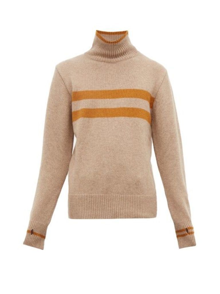 Oliver Spencer - Talbot Striped High-neck Wool Sweater - Mens - Beige