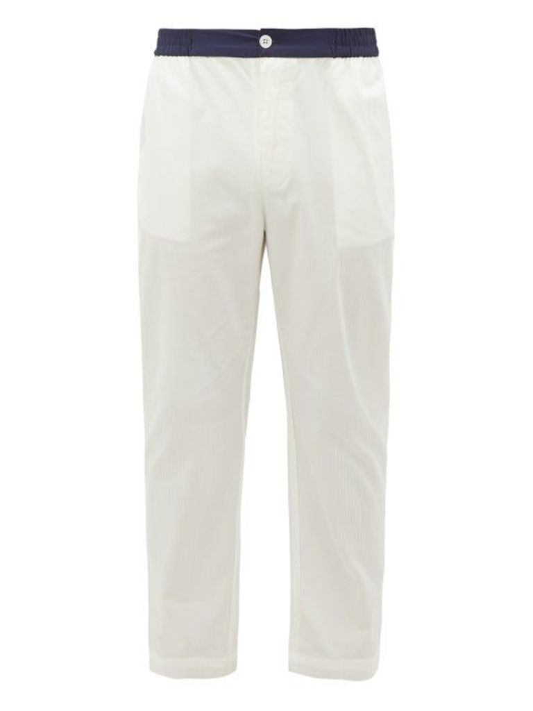 P. Le Moult - Elastic-waist Cotton-twill Pyjama Trousers - Mens - White
