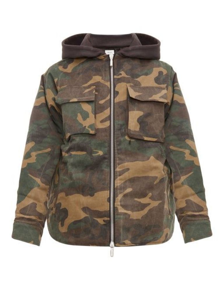 Rhude - Camouflage-print Hooded Jacket - Mens - Green Multi