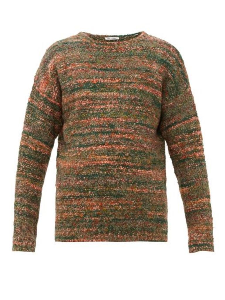 Our Legacy - Popover Smudge Wool-blend Sweater - Mens - Green Multi