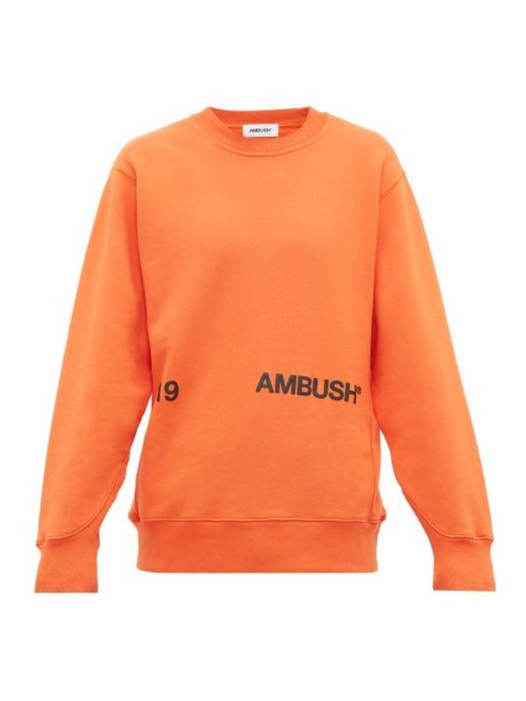 Ambush - Logo-print Cotton Sweatshirt - Mens - Orange