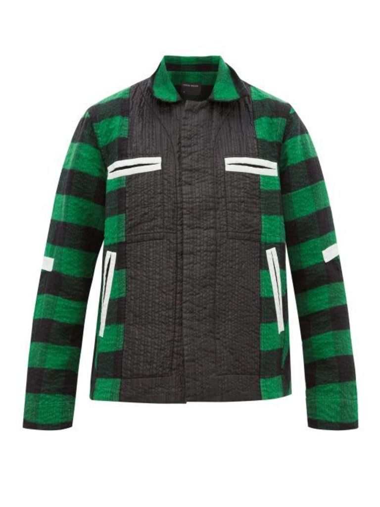 Craig Green - Shell-trimmed Checked Cotton-blend Jacket - Mens - Green