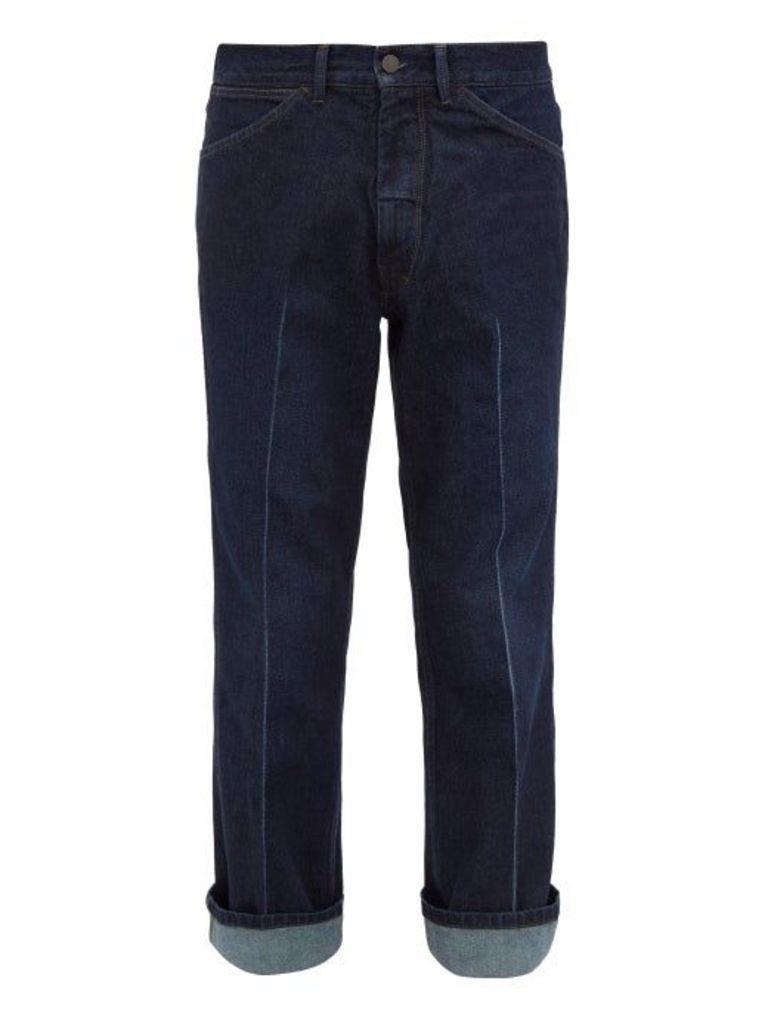 Lemaire - Pressed Pleat Straight-leg Jeans - Mens - Indigo