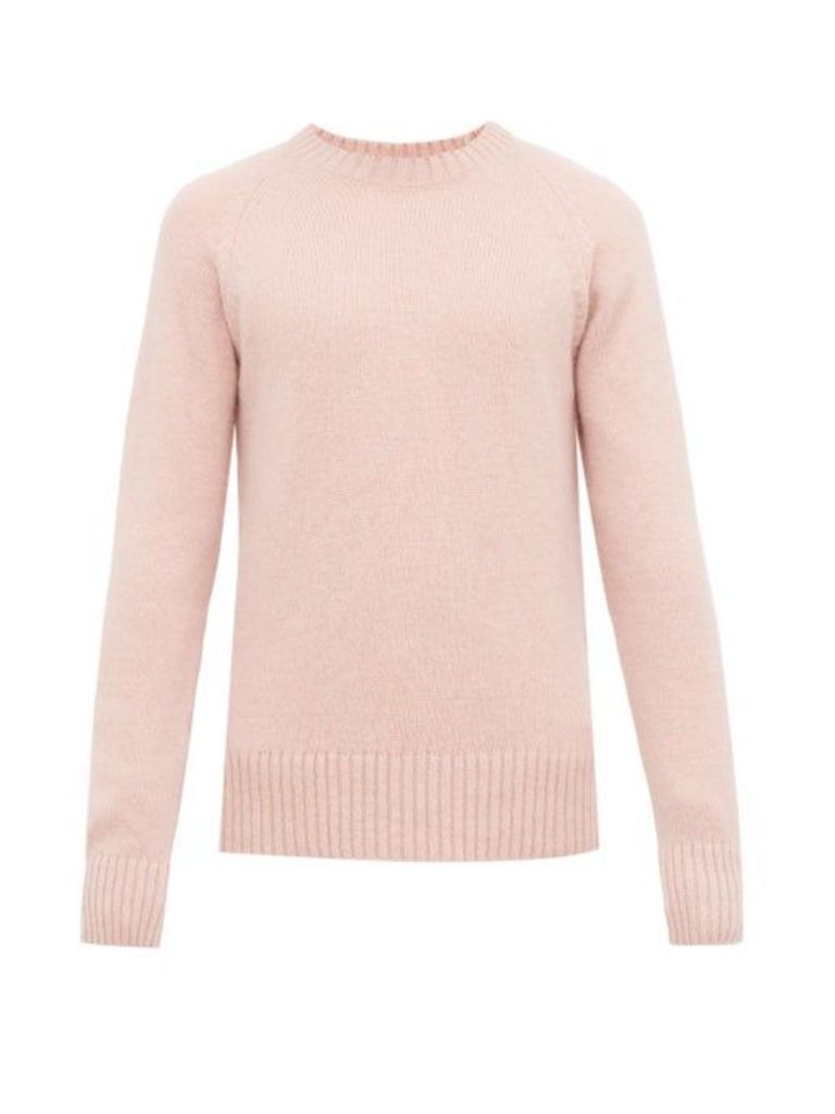 Ami - Raglan-sleeve Crew-neck Sweater - Mens - Pink