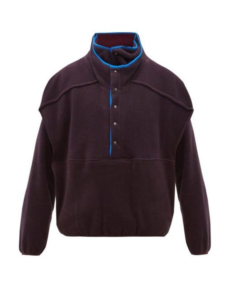Y/project - Double-layered Fleece Sweatshirt - Mens - Purple