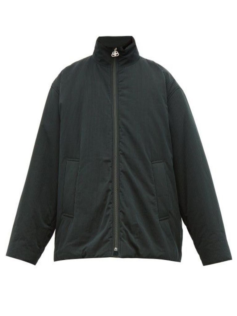 Balenciaga - Pinstripe Cotton Shell Jacket - Mens - Black Multi