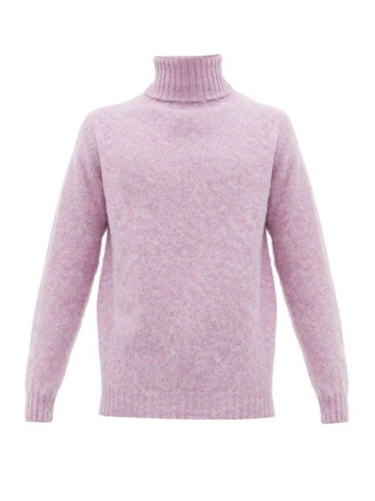 Howlin' - Sylvester Roll-neck Wool Sweater - Mens - Pink