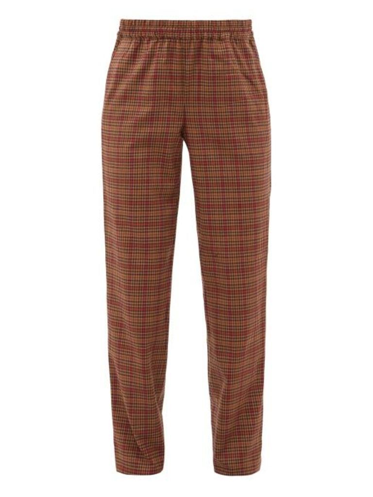 Éditions M.r - Jean-francois Gingham Wool-blend Tapered Trousers - Mens - Multi