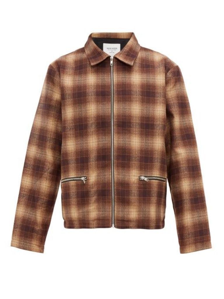 Noon Goons - Anderson Checked Flannel Jacket - Mens - Brown
