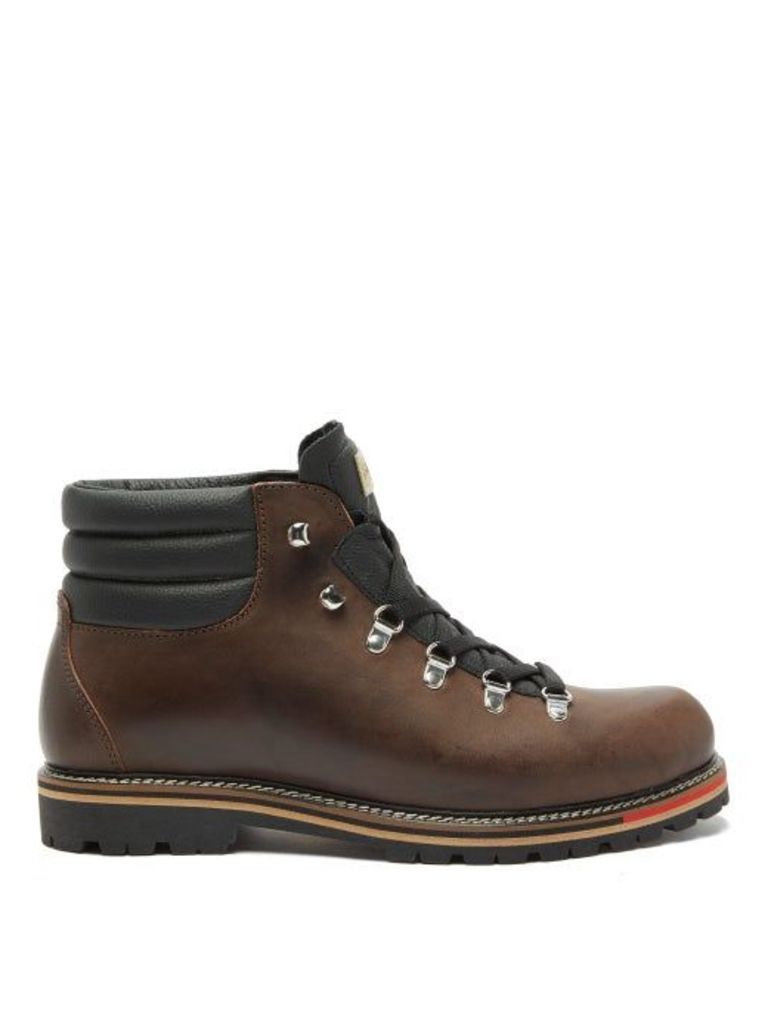 Montelliana - Alberto Leather Hiking Boots - Mens - Dark Brown