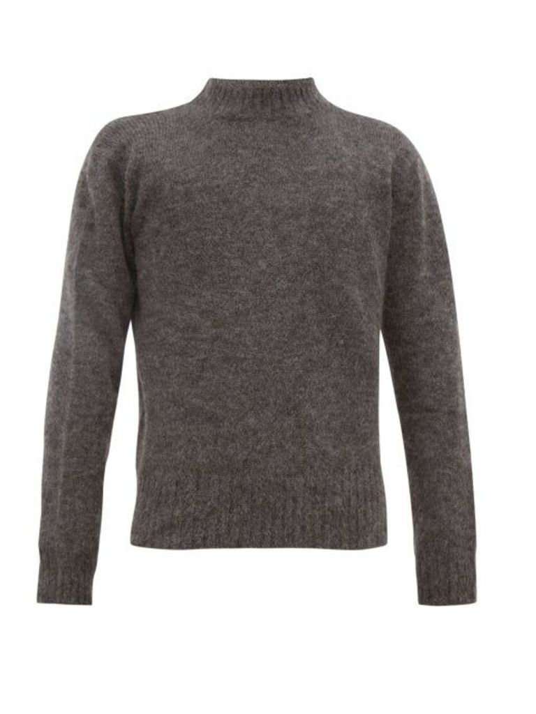 Schnayderman's - Crew-neck Mohair-blend Sweater - Mens - Grey