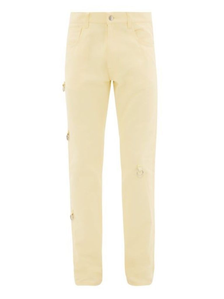 Raf Simons - Ring-embellished Slim-fit Jeans - Mens - Yellow