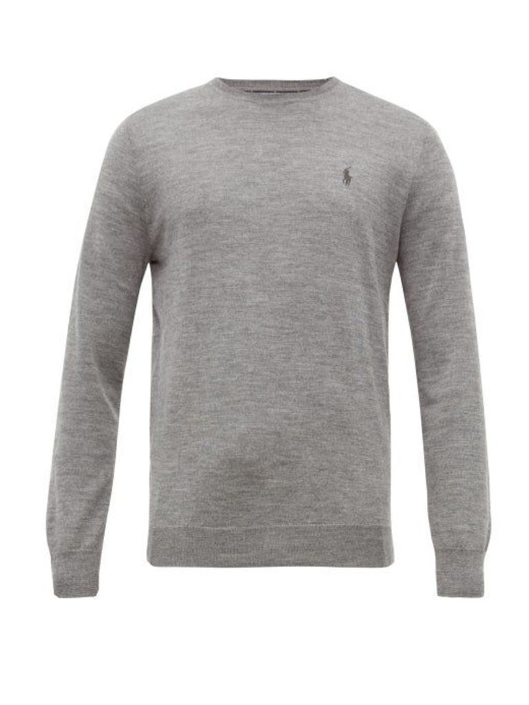 Polo Ralph Lauren - Logo-embroidered Merino Wool Sweater - Mens - Grey