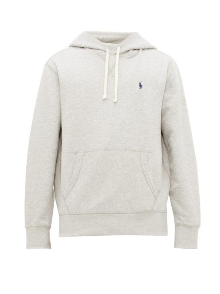 Polo Ralph Lauren - Logo-embroidered Cotton-blend Hooded Sweatshirt - Mens - Grey
