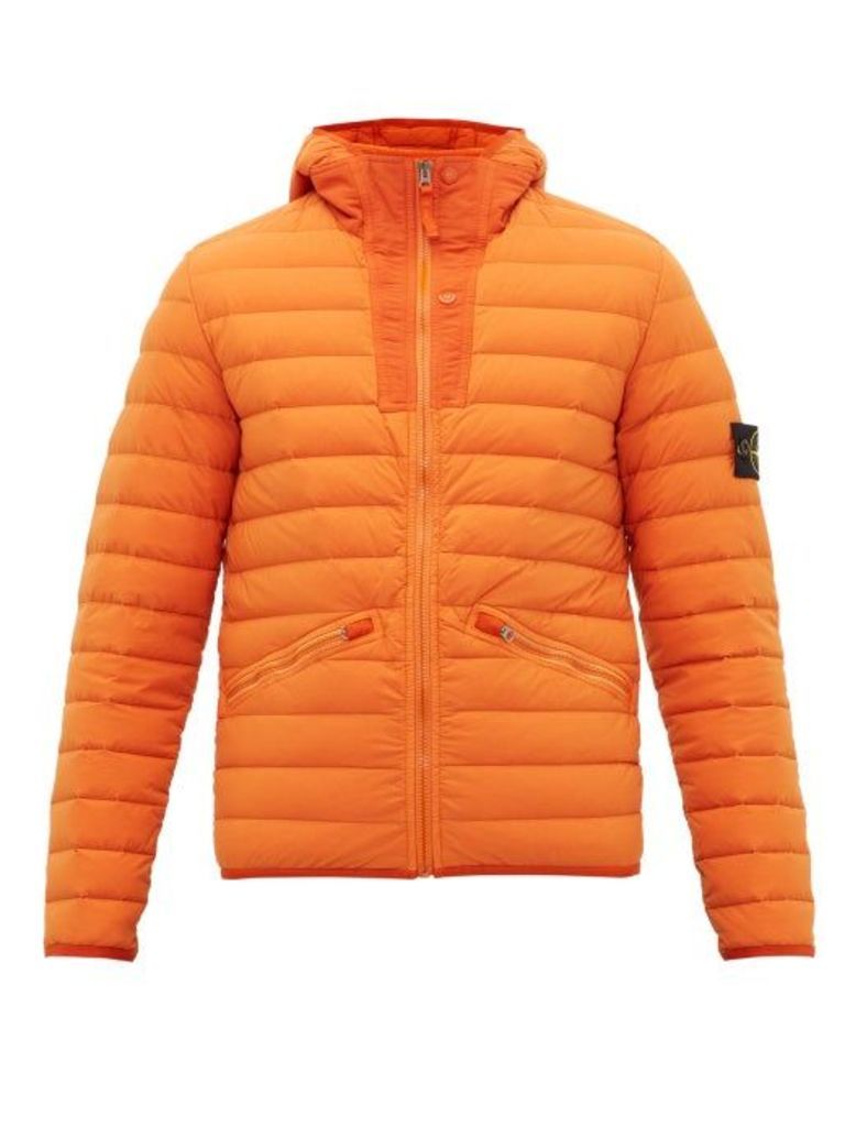 Stone Island - Lightweight Down-filled Hooded Coat - Mens - Orange