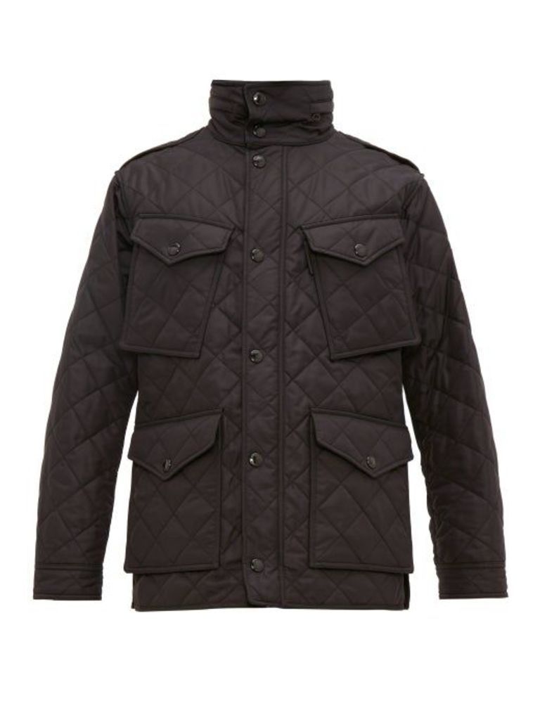 Burberry - Check-lined Quilted Field Jacket - Mens - Black