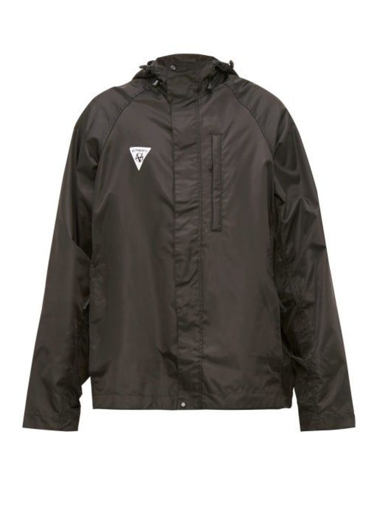 Vetements - Logo-patch Hooded Technical Jacket - Mens - Black