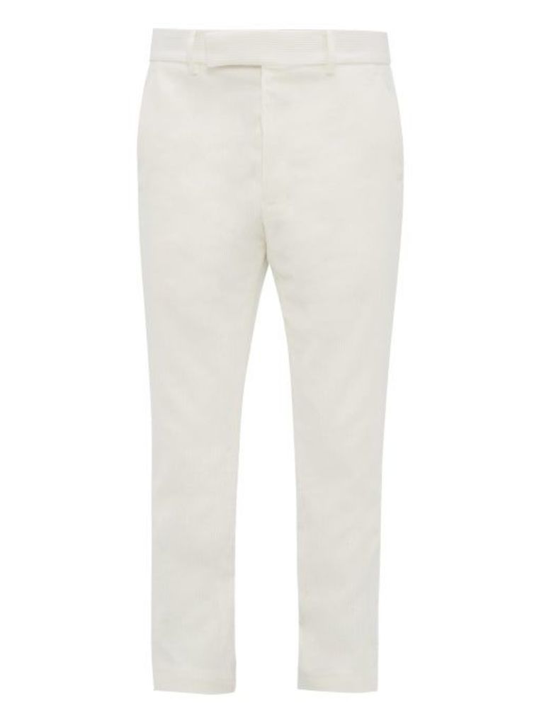 Haider Ackermann - Cotton-blend Corduroy Slim-leg Trousers - Mens - White