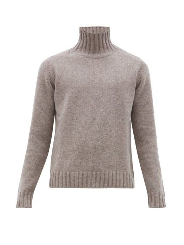 Studio Nicholson - High-neck Marled-wool Sweater - Mens - Light Brown