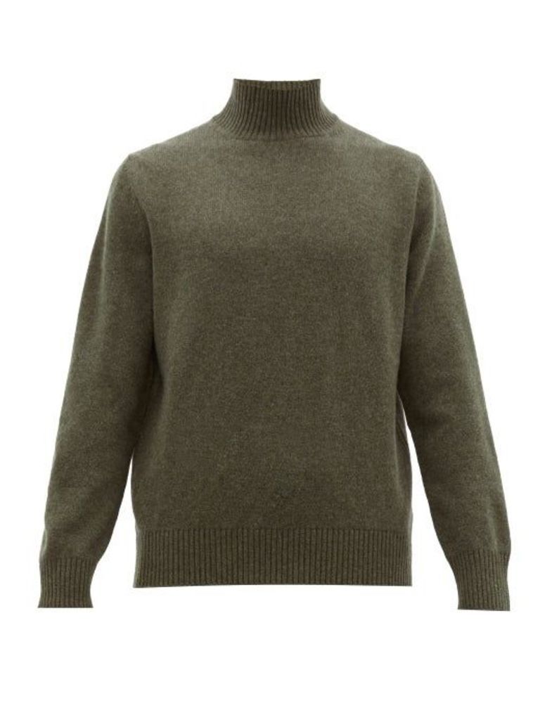 Thom Sweeney - Wool-blend High-neck Sweater - Mens - Green