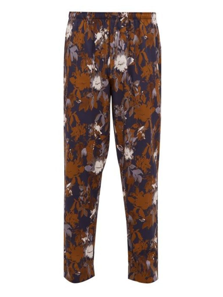 Zimmerli - Light Magic Floral-print Cotton Pyjama Trousers - Mens - Navy Multi