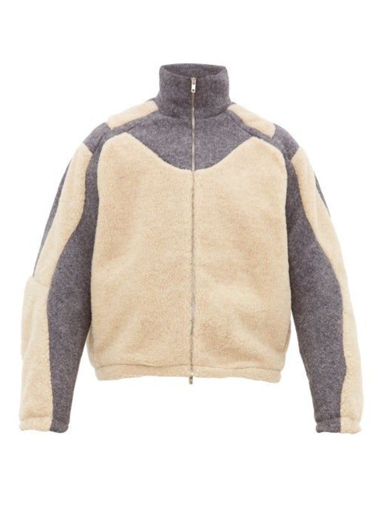 Gmbh - Two-tone Wool-fleece Jacket - Mens - Beige