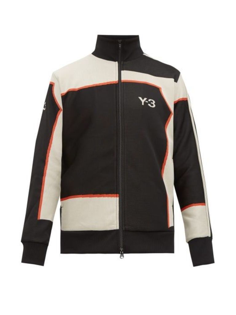 Y-3 - Logo Jacquard Track Jacket - Mens - Black White