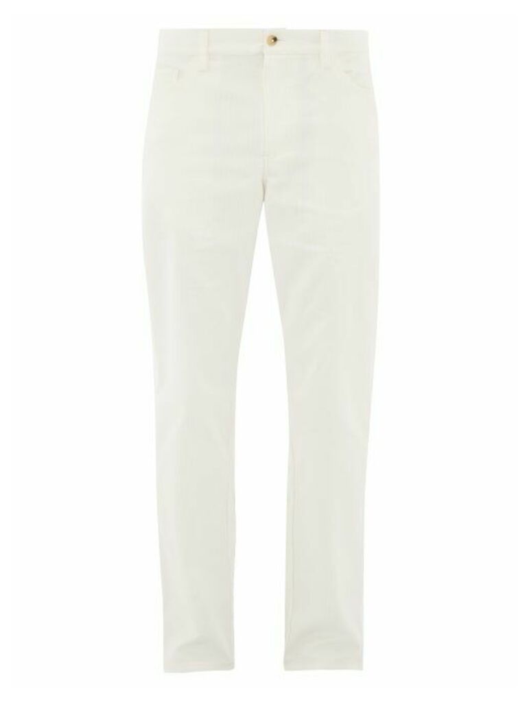 De Bonne Facture - Cotton-corduroy Straight-leg Trousers - Mens - White