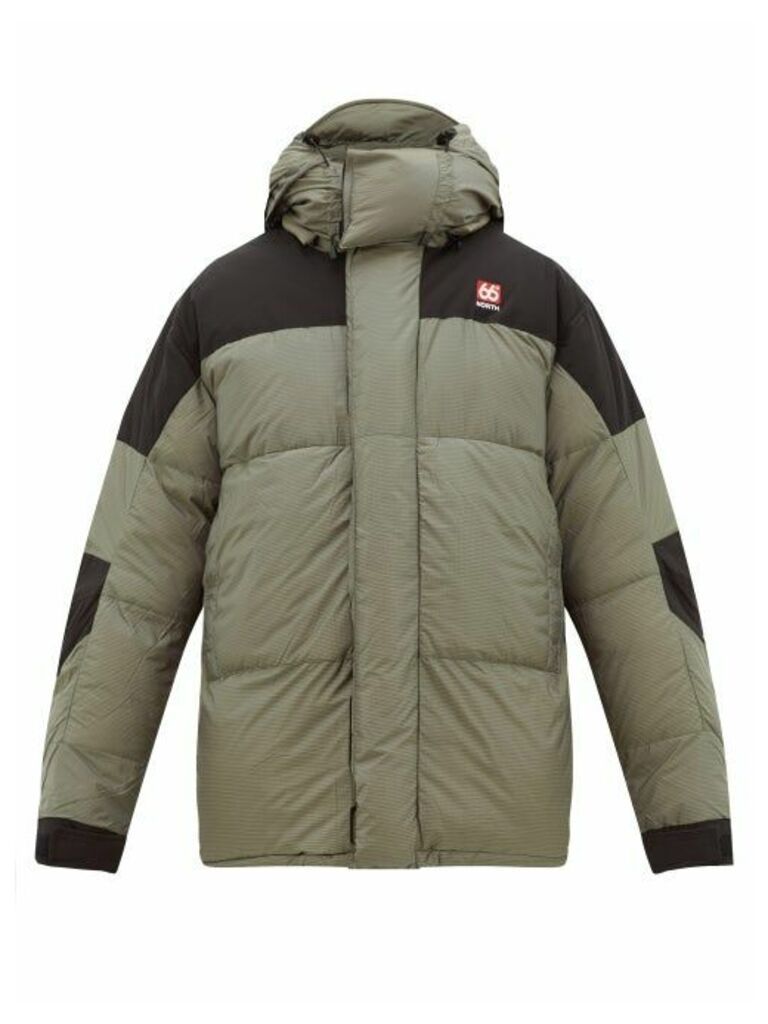 66°North - Tindur Quilted-down Hooded Jacket - Mens - Grey