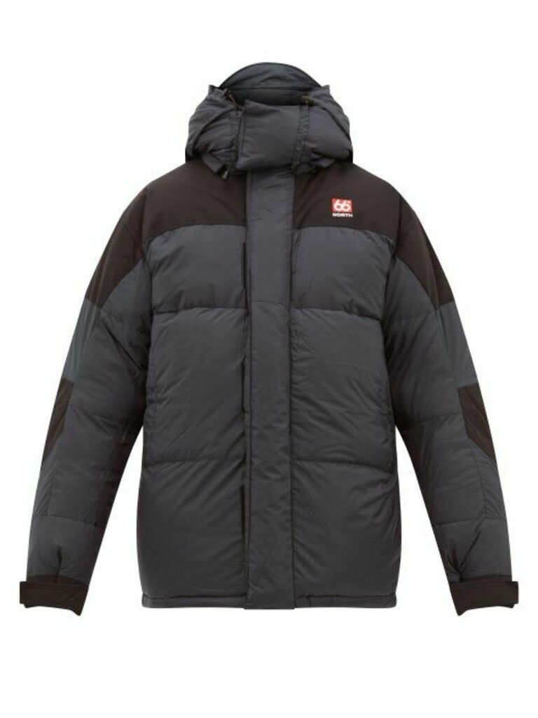 66°north - Tindur Quilted-down Hooded Jacket - Mens - Black