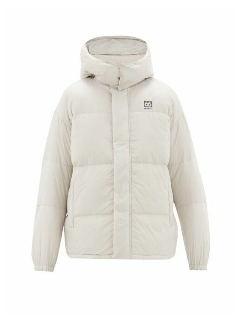 66°North - Dyngja Hooded Quilted-down Jacket - Mens - Silver