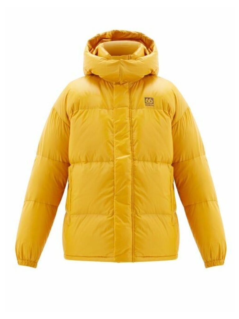 66°North - Dyngja Hooded Quilted-down Jacket - Mens - Yellow