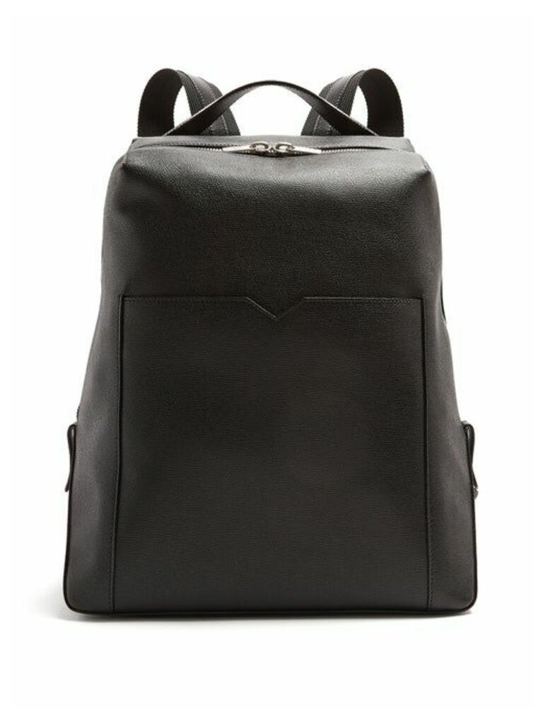 Valextra - Grained-leather Backpack - Mens - Black